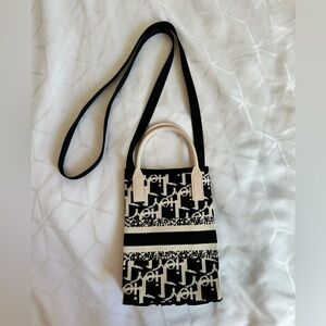 Black and White Patterned Women's Bag